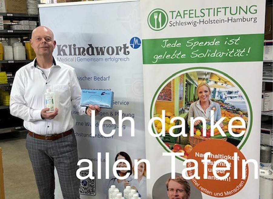 Klindwort Medical GmbH unterstützt Tafeln großzügig