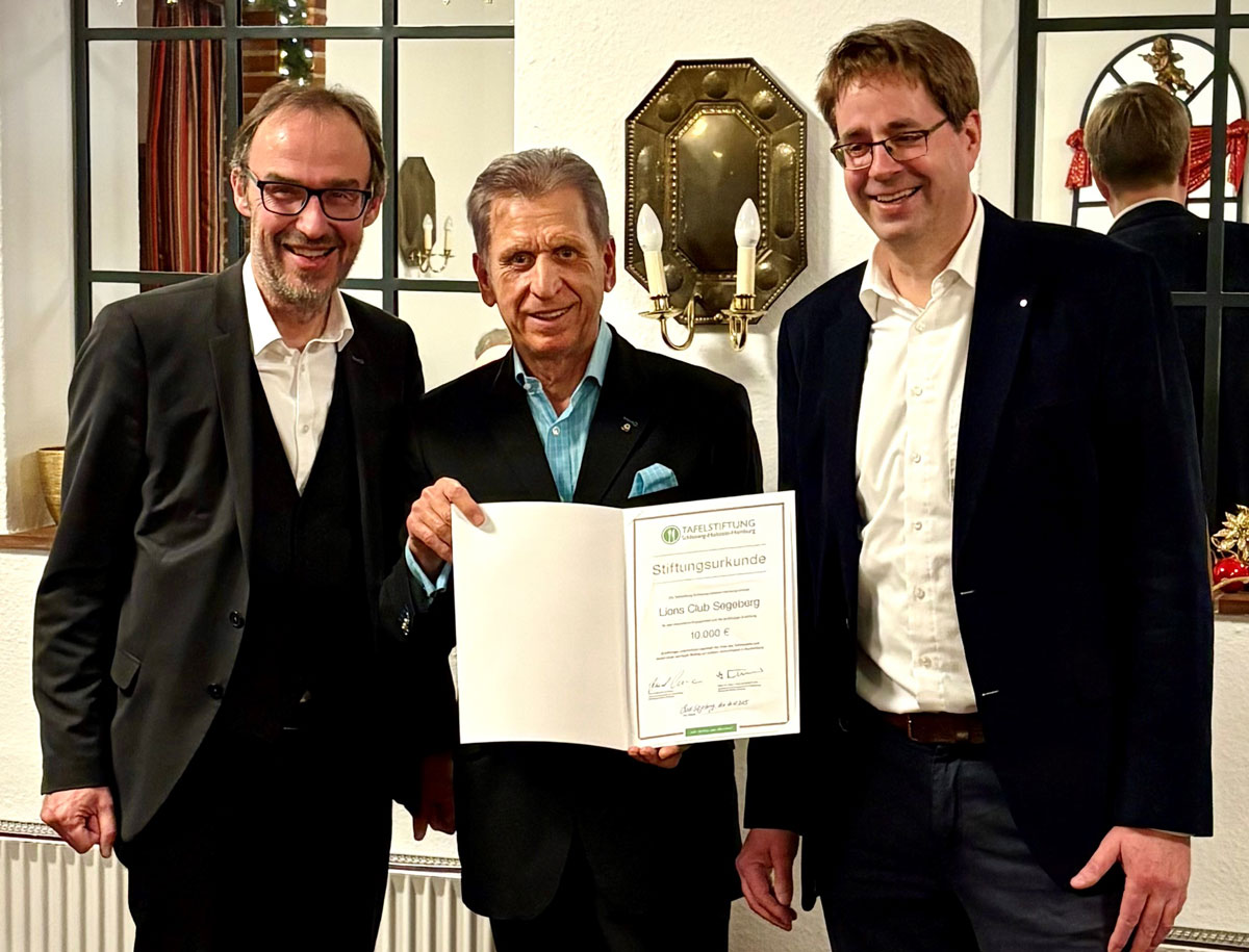 Lions Club Segeberg wird Zustifter der Tafelstiftung